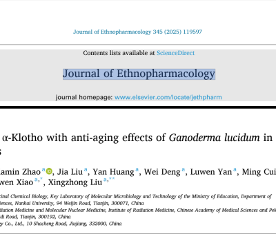 靈芝抗衰老最新研究 - 南開大學(xué)、仙客來等在《Ethnopharmacology》上發(fā)表論文